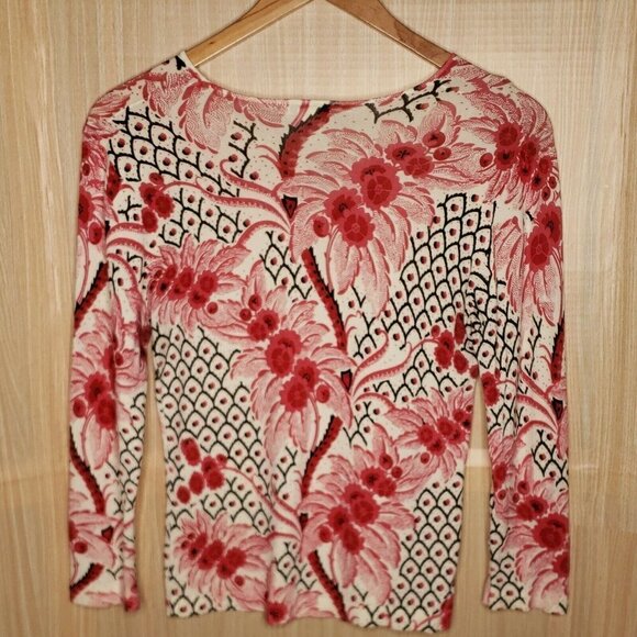 Eric Spencer Pink Floral Lightweight Sweater - Picture 2 of 5